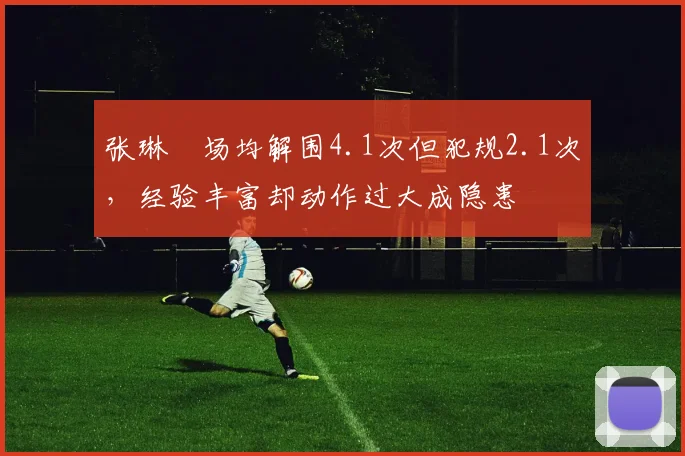 张琳芃场均解围4.1次但犯规2.1次,经验丰富却动作过大成隐患